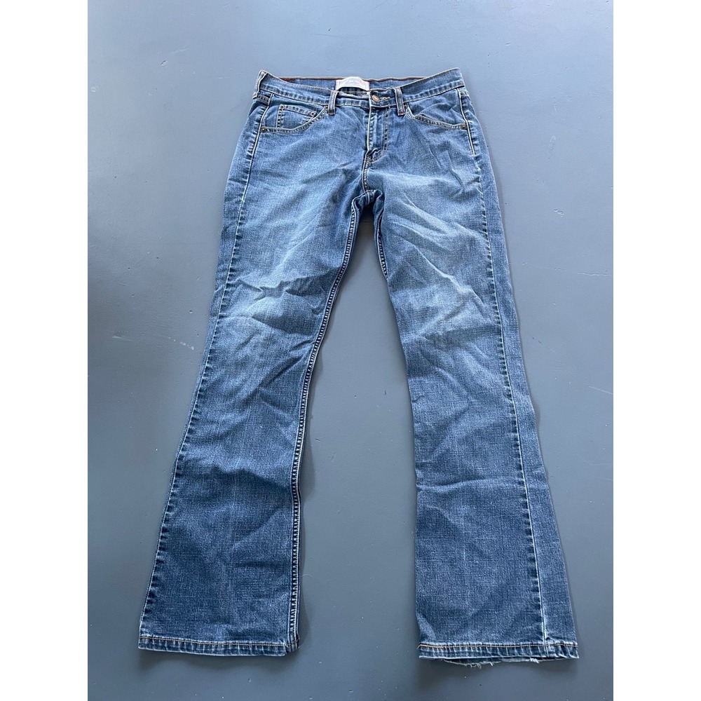 Levi Strauss Signature Stretch Bootcut Jeans Medium Wash Blue Denim Misses 8 M